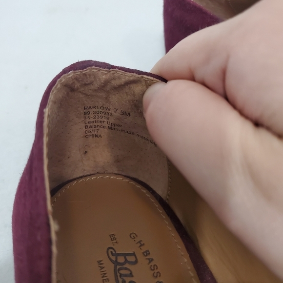 G.H. Bass & Co Burgundy Harlow Flats - Picture 6 of 6